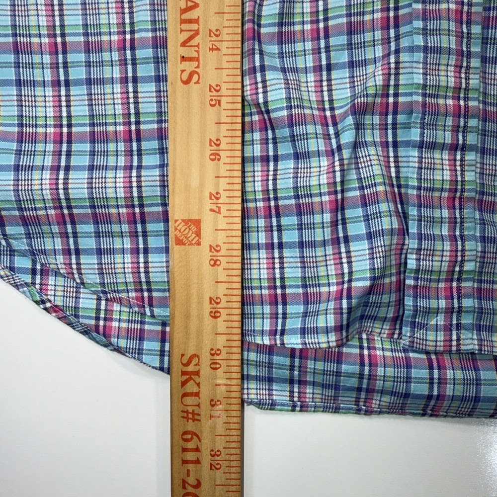 Polo Ralph Lauren Men's Large Multicolored Plaid Check Long Sleeve Shirt Cotton - Picture 7 of 10